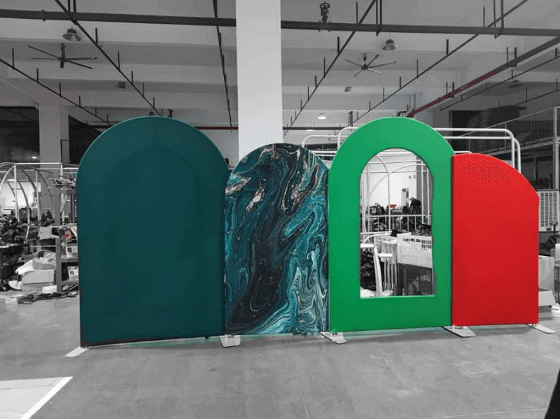 Green And Gold Marble Double-Sided Arch Cover Photo Backdrop Birthday Wedding Photography Background