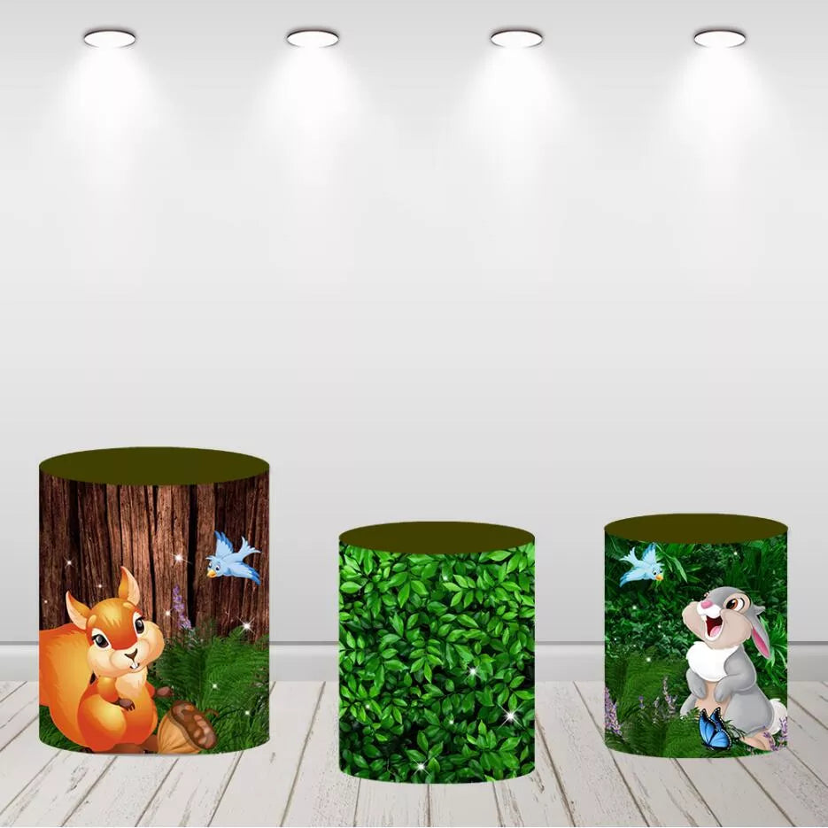 Snow White Enchanted Forest Round Backdrop Princess Birthday Party Decor