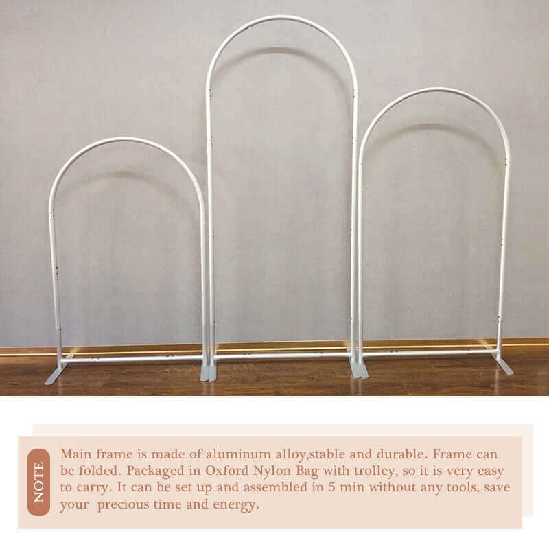 Solid Color Arched Backdrop Covers Green Yellow Blue Fabric Double-Sided Party Arch Stand Birthday