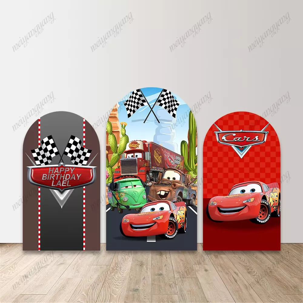 Cars Desert Racing Arch Backdrop Lightning McQueen Mater Arched Background