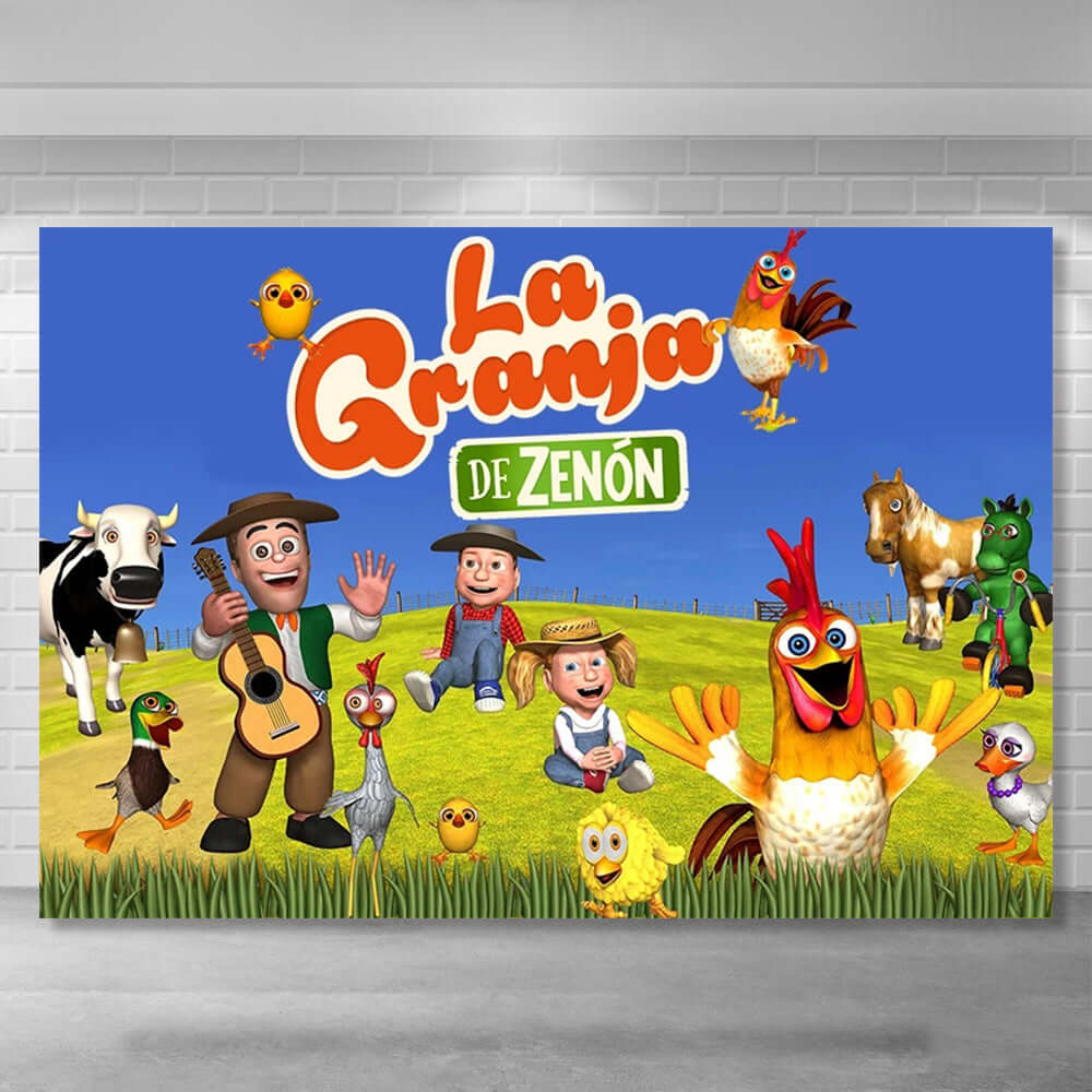 La Granja De Zenon Backdrop Kids Happy Birthday Party Background Banner  7x5FT