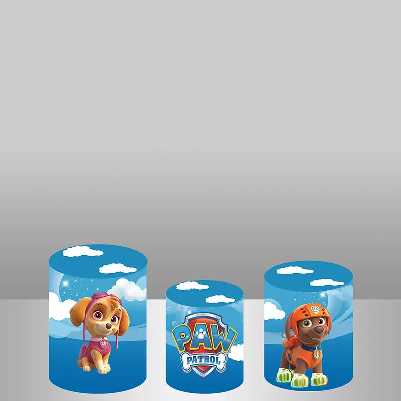 Paw Patrol Ryder Circle Backdrop Boys Birthday Party Dessert Table Decoration