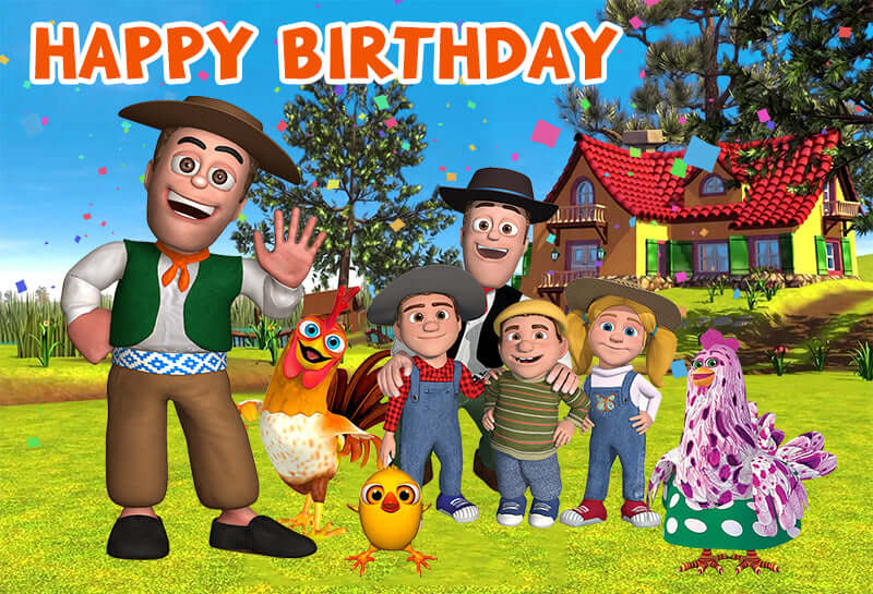 La Granja de Zenon Kids Birthday Party Backdrop Baby Shower Photography Background