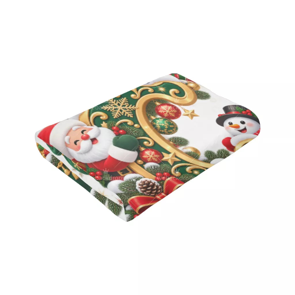 Personalized Letter C Christmas Monogram Family Blanket