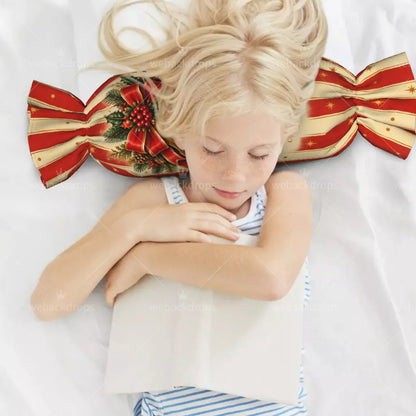 Personalized Christmas Bells Candy Pillow with Family Name