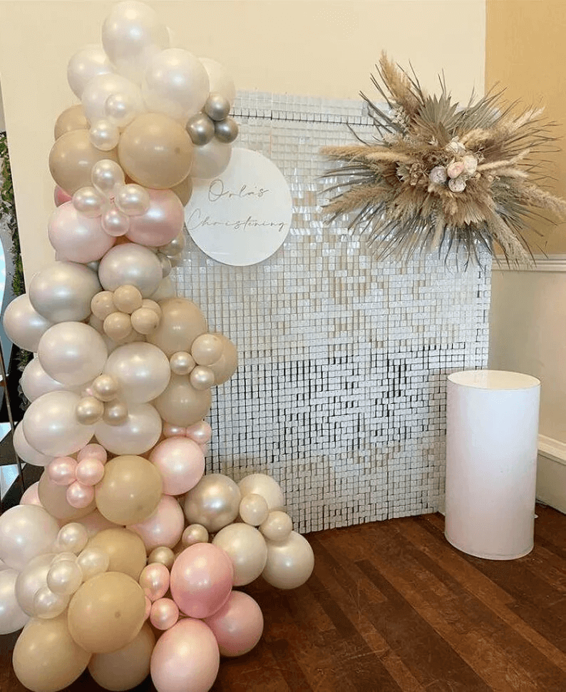 Paneles de pared blancos con brillo de lentejuelas para decoración de fiesta, cumpleaños, despedida de soltera, celebración de bodas