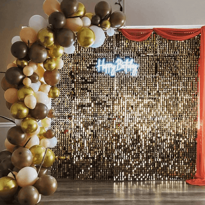 Złote cekiny połyskujące ściany Baby Shower zaręczyny zdjęcie ślubne srebrne tło imprezy