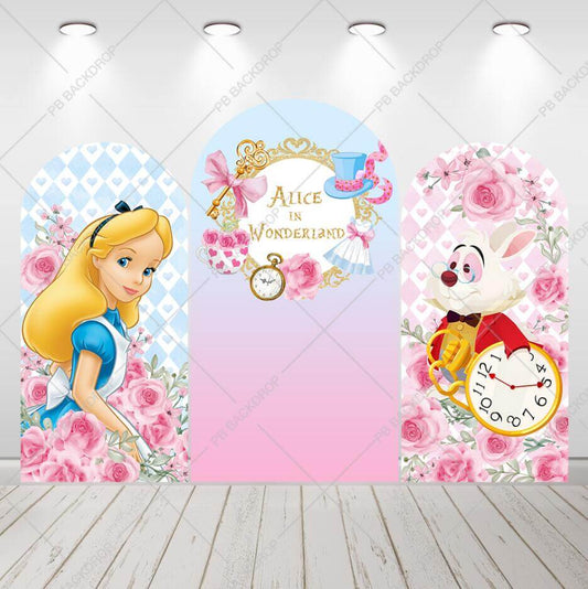 Alice Birthday Party Arch Backdrop Baby Shower Chiara Wall Arched Background