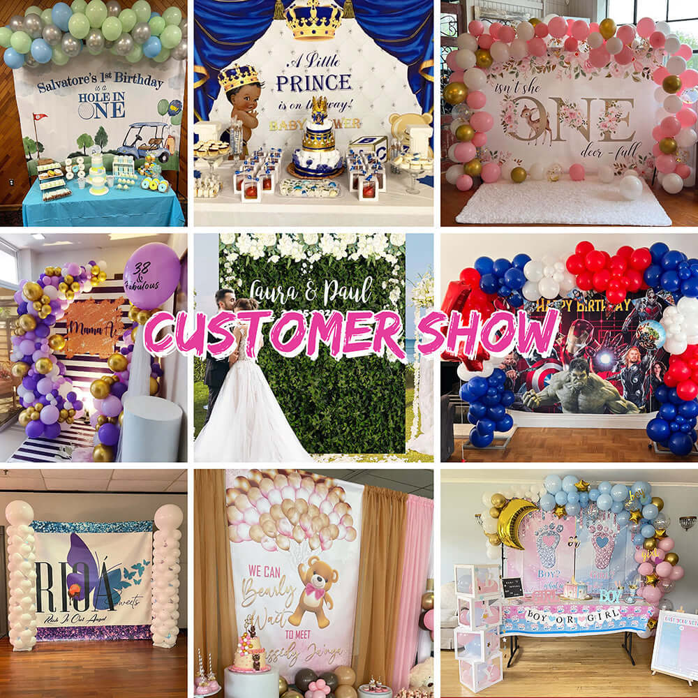 Rustic Wood Flower Birthday Party Banner Bridal Shower Photography Background Photocall Backdrop