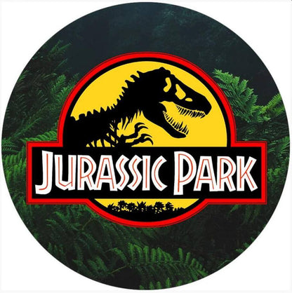 Jurassic Park Dinosaur Boys születésnapi parti kerek hátterű kör borítója