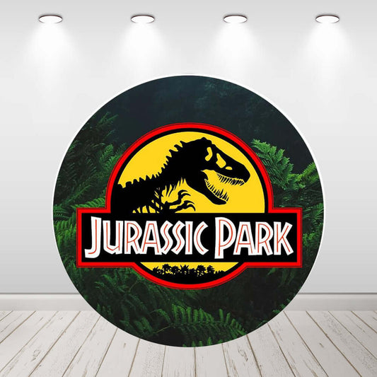 Jurassic Park Dinosaur Boysin syntymäpäiväjuhlien pyöreä taustakuori