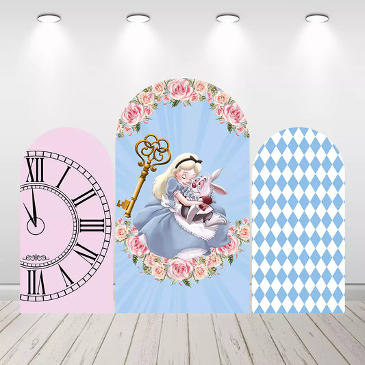 Alice Girls Birthday Party Baby Shower Arch pozadí