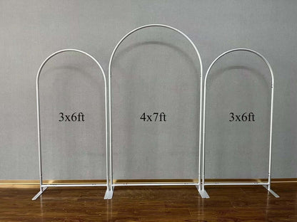 Cream Nude Arch Backdrop Stand Frame Double-Sided Fabric Cover Custom Arched Wall For Birthday Party