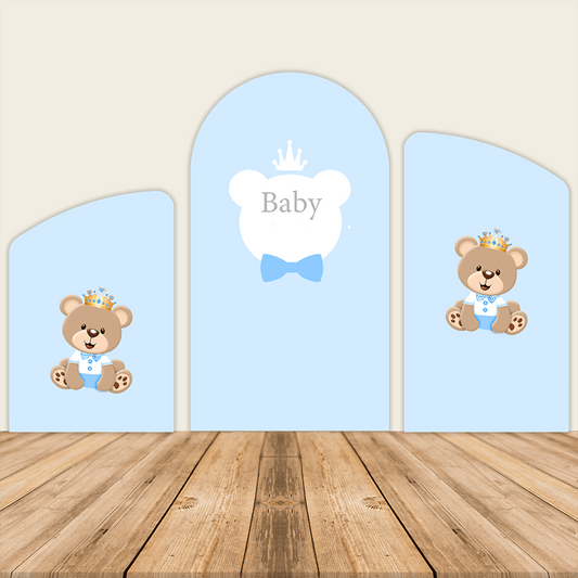 Tema orsetto Baby Shower Compleanno per bambini Chiara Festa sullo sfondo ad arco da parete