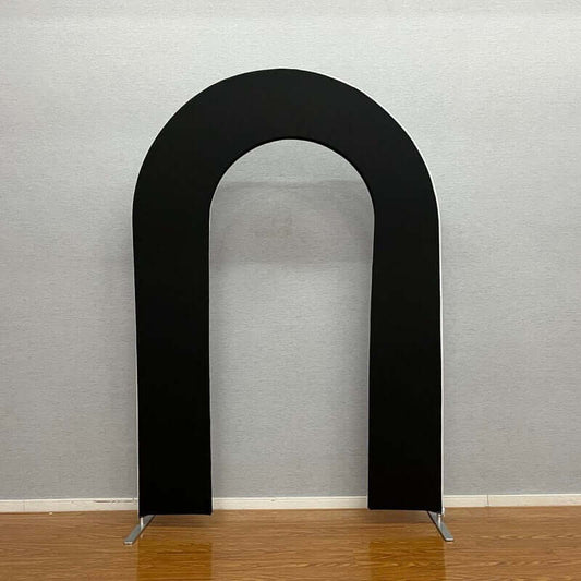 Fekete nyitott tér ív borító ajtó alakú állvány keret party háttér