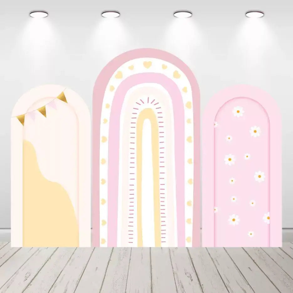 Накладки для арки на день народження Boho Rainbow Daisy Baby Shower Girls