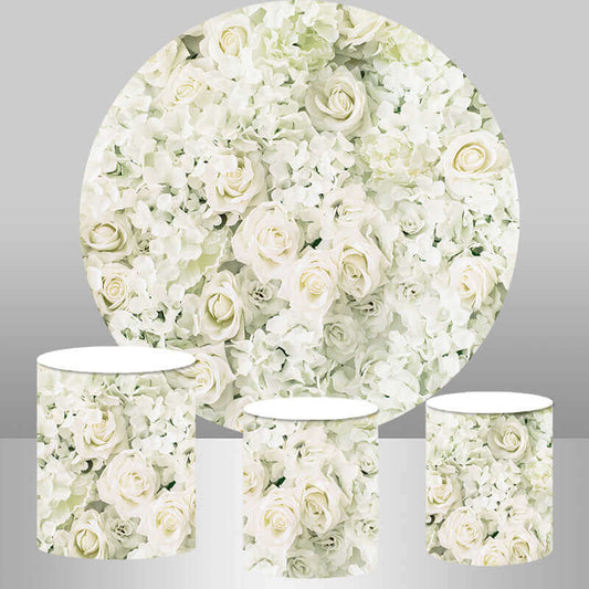Διακόσμηση Γάμου Ντους Νυφικό Στρογγυλό σκηνικό με λουλούδια