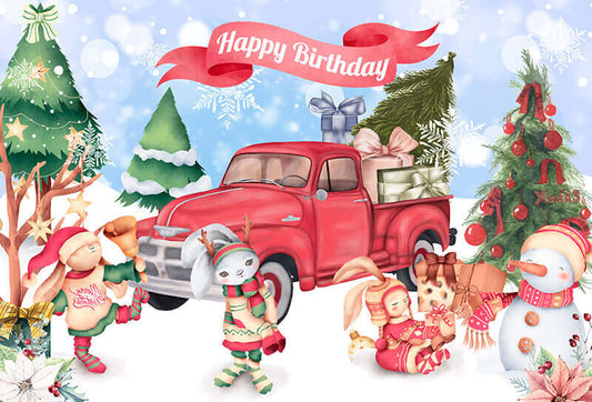 Рождественские фоны для фотосъемки, дерево, снеговик, автомобиль, подарочная коробка, детский портрет, украшение, реквизит