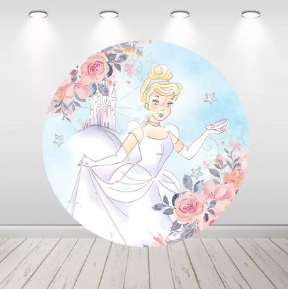 Попелюшка принцеса квіти дівчата день народження круглі фони