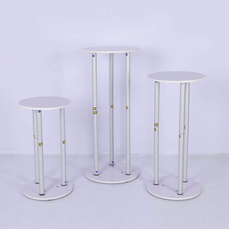 Custom Round Cylinder Pedestals With Covers For Any Event Decor Party Backdrop