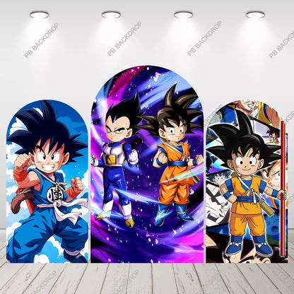 Dragon Ball Z Kids Arch Backdrop Anime Birthday Party Decor