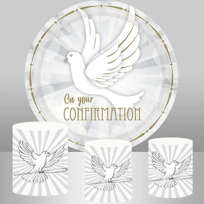 First Holy Communion Party Round Backdrop and Plinth Covers – webackdrops