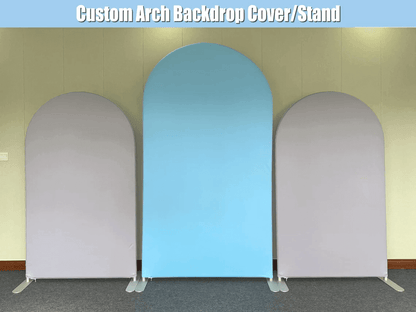 Gray Blue Arch Backdrop 4x7ft and 3x6ft 3 Stands and 3 Double Sided Printing Covers for Birthday Baby Shower Wedding