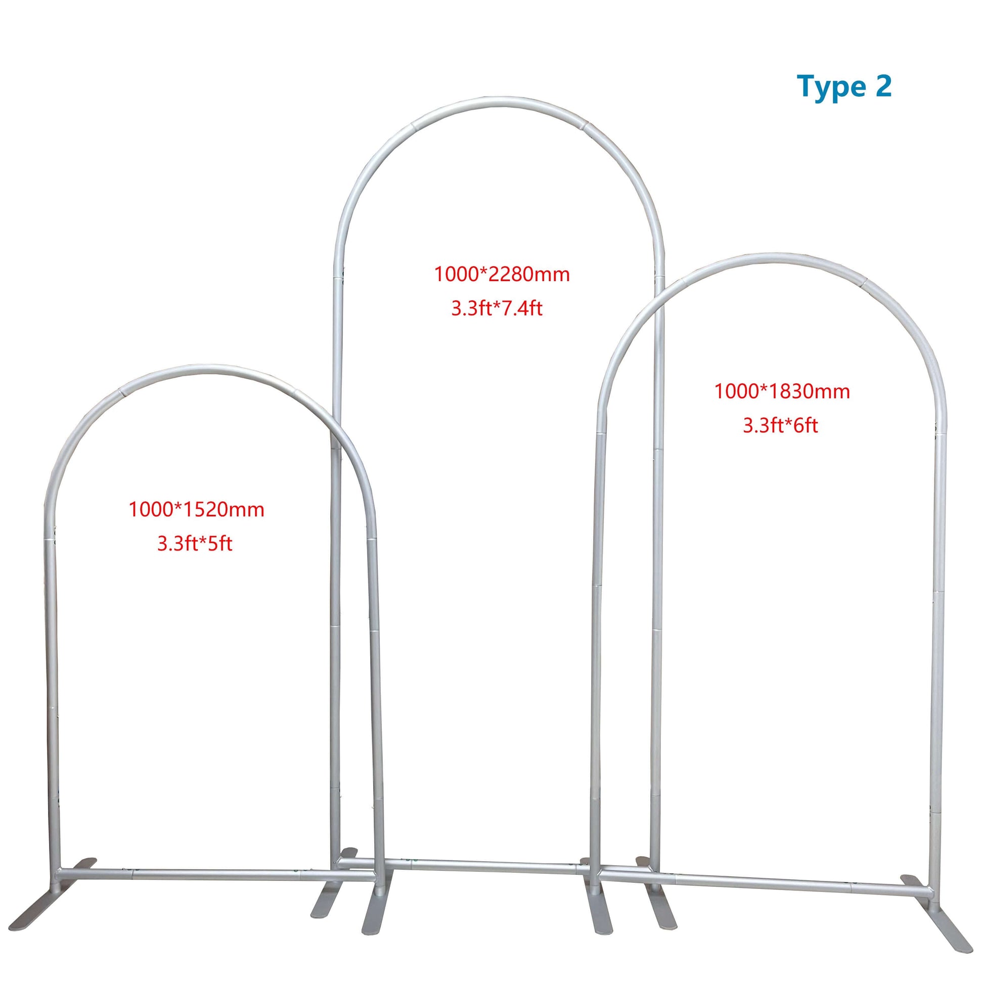 Chiara Arch Stand Frames 5X7Ft Open 3X4Ft 4X7Ft 3.3X5Ft+3.3X7.4Ft+3.3X6Ft Stands Party Backdrop