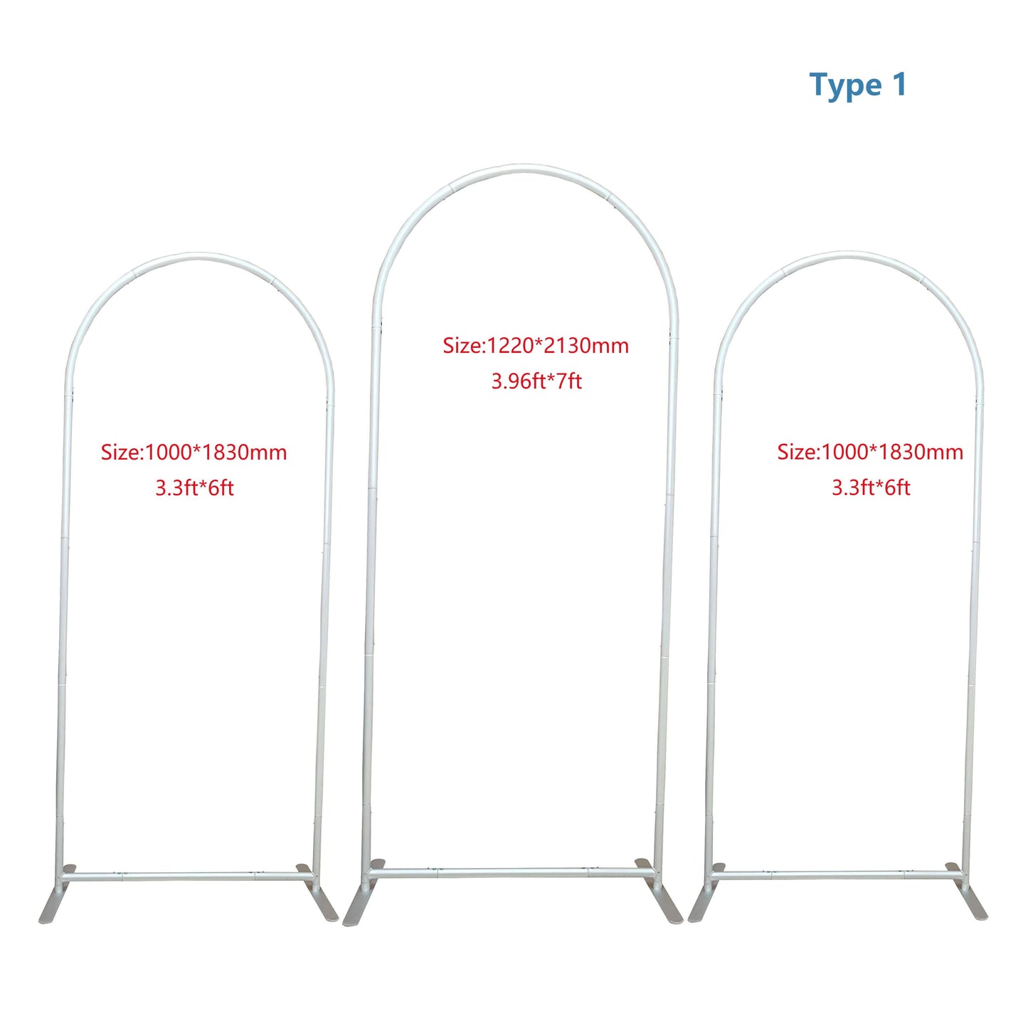 Chiara Arch Stand Frames 5X7Ft Open 3X4Ft 4X7Ft 3.3X6Ft+4X7Ft+3.3X6Ft Stands Party Backdrop