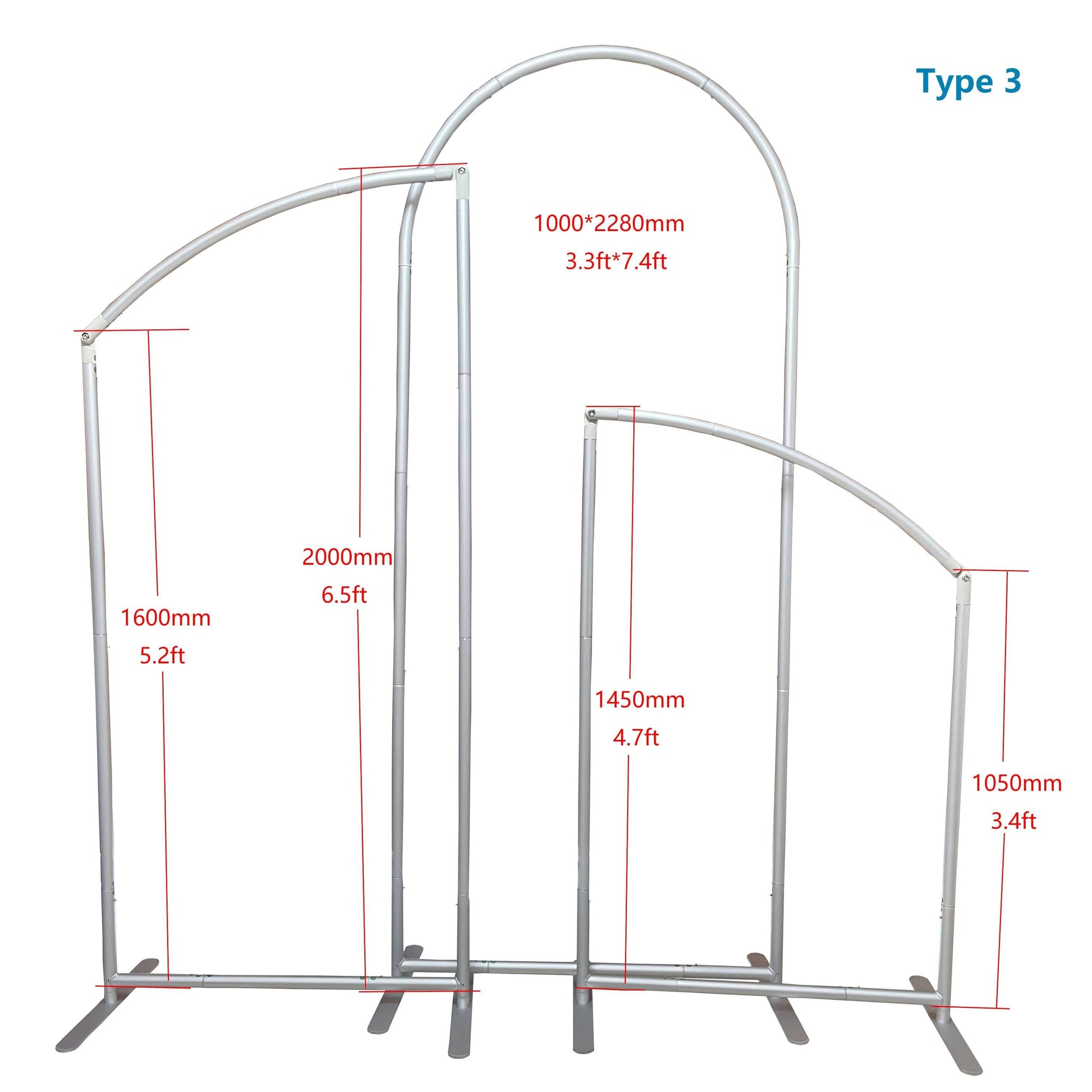 Chiara Arch Stand Frames 5X7Ft Open 3X4Ft 4X7Ft 3.3X4.7Ft+3.3X7.4Ft+3.3X6.5Ft Stands Party Backdrop