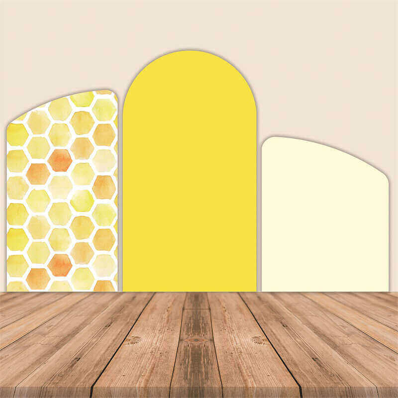 Honey Bee Theme Yellow Birthday Party Decoration Chiara Arched Backdrop Wall
