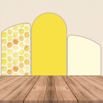Honey Bee Theme Yellow Birthday Party Decoration Chiara Arched Backdrop Wall