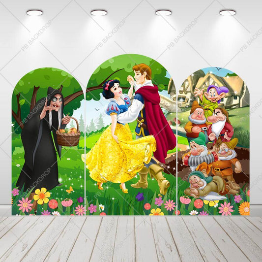 Snow White Girls Birthday Party Arch Backdrop Baby Shower Chiara Wall Arched Background