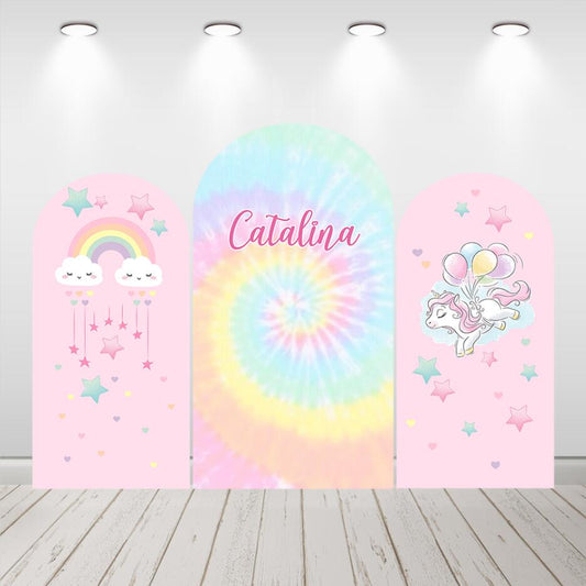 Unicorn Party Kids Birthday Baby Shower Arch Backdrop Cover