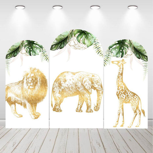 Arched Backdrop Cover Animals Lion Party Decoration Supplies for Kids Birthday Baby Shower Chiara Backdrops