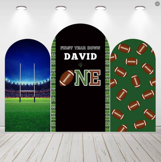 American Football Sports Field Arch Cover Backdrop for Boys Birthday