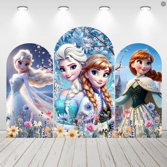 Frozen Princess Arch Pozadí Miminko narozeniny Chiara Wall obloukové pozadí