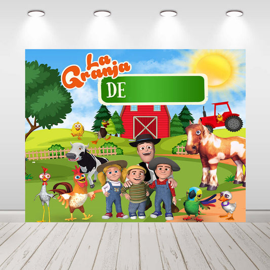 La Granja de Zenon Hintergrund für Kindergeburtstag, Party, Babyparty, Fotostudio-Hintergrund