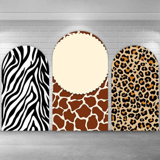 Safari arc décors Jungle léopard enfants fête d'anniversaire bébé douche nouveau-né fond Chiara mur