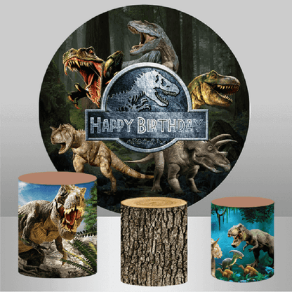 Jurassic Park World dinosaurus thema gelukkige verjaardag achtergrond partij
