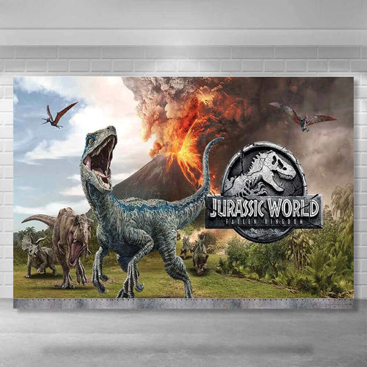 Jurassic World Photography Sfondo Dinosaur Party Decorazioni di compleanno Photo Studio Background