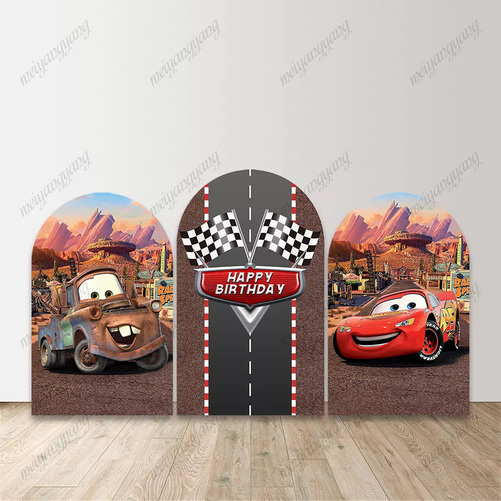 Lightning McQueen Racing Cars Arch Backdrop