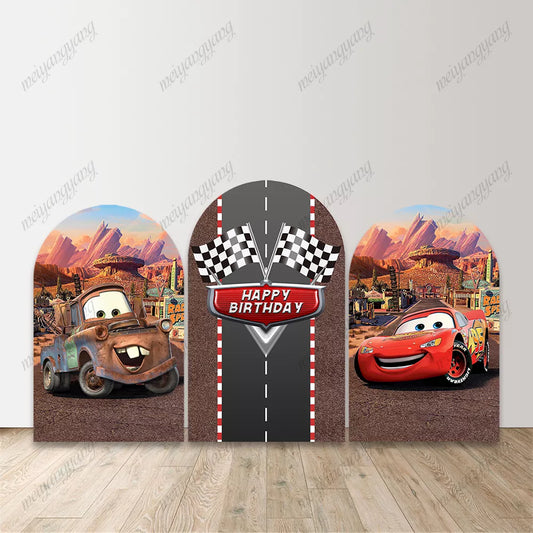 Lightning McQueen Racing Cars Arch Backdrop