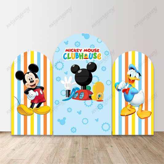 Mickey Mouse Clubhouse Arch Backdrop Donald Duck Chiara Wall Banner