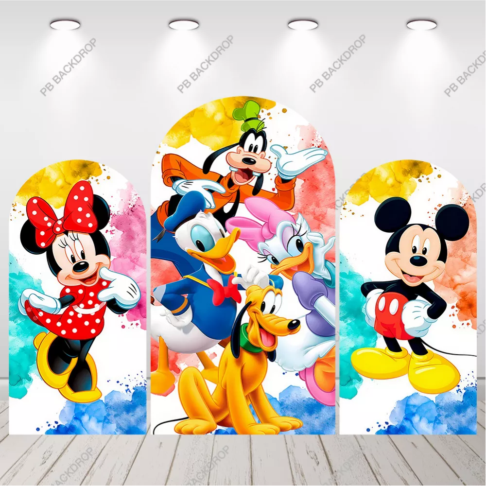 Mickey and His Friends Arch Backdrop Kids Birthday Party Decor