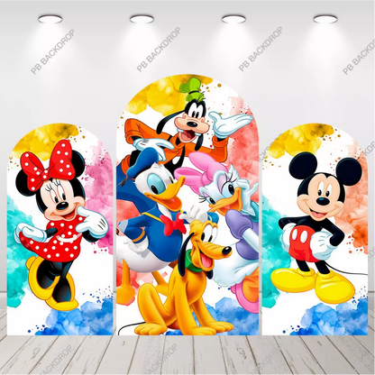 Mickey and His Friends Arch Backdrop Kids Birthday Party Decor
