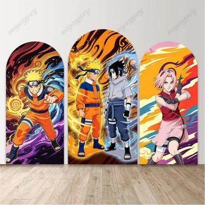 Naruto Arched Backdrop Kids For Boys Birthday Party Decoration