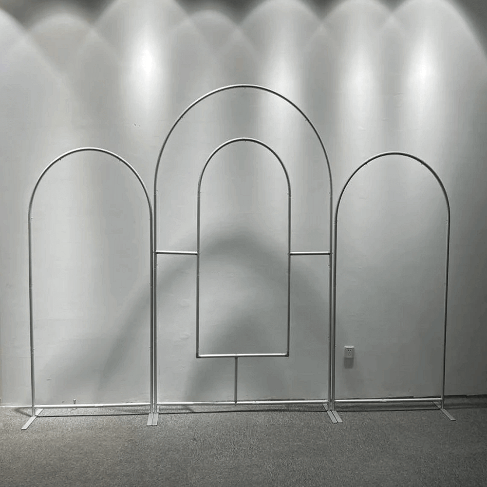 Arcobaleno aperto Baby Shower Compleanno Chiara Arch Fondale Copertura in tessuto ad arco Supporto per struttura in metallo