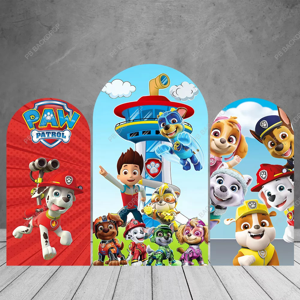 Paw Patrol Arch Backdrop Kids Birthday Party Decor