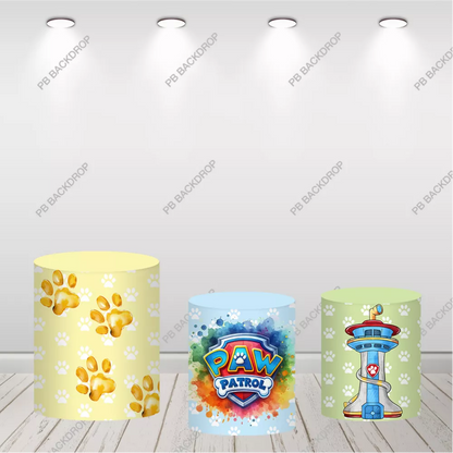 Paw Patrol Round Backdrop Kids Birthday Party Decor